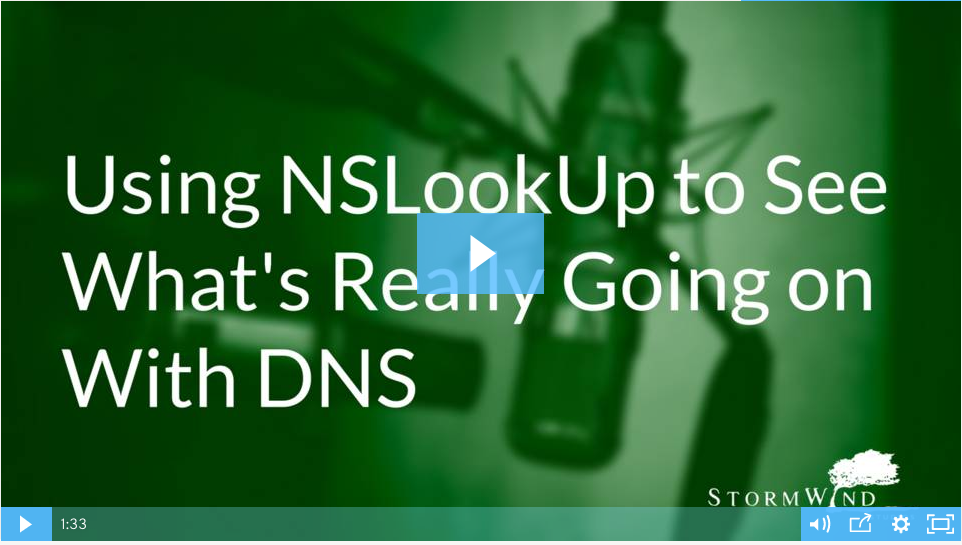 Using NSLookUp to see what's really going on with DNS